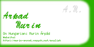 arpad murin business card